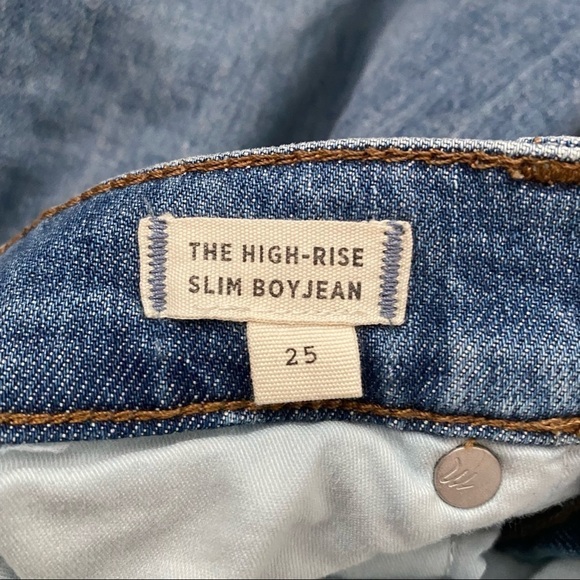 Madewell The High-Rise Slim‎ Boyjean in Raebrook Wash Eco Edition 25 - Picture 10 of 11